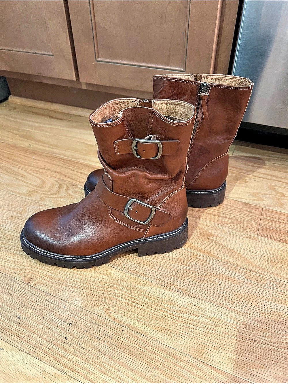 Söfft Brown Leather Buckle Boots